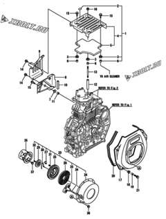  Двигатель Yanmar L70N5AJ8R1AAWK, узел -  Пусковое устройство 