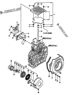  Двигатель Yanmar L70N5AF8R1AAWK, узел -  Пусковое устройство 