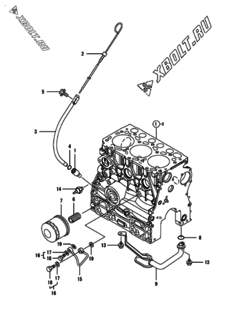  Двигатель Yanmar 3TNV70-DPE, узел -  Система смазки 