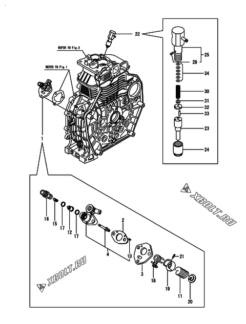  Топливный насос высокого давления (ТНВД) двигателя Yanmar L70EE-DEHUNYC
