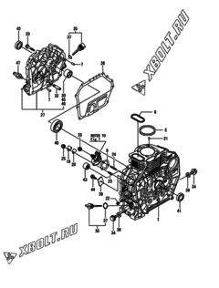  Двигатель Yanmar L70N5EJ1T1CAEL, узел -  Блок цилиндров 