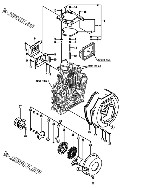  Пусковое устройство двигателя Yanmar L100V6CA1L1CA