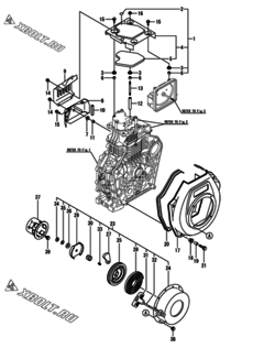  Двигатель Yanmar L100V6CA1L1CA, узел -  Пусковое устройство 