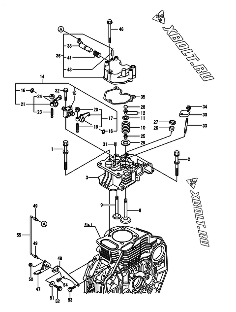  Головка блока цилиндров (ГБЦ) двигателя Yanmar L70V6-GEY2