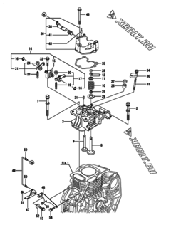  Двигатель Yanmar L70N5-GEY2, узел -  Головка блока цилиндров (ГБЦ) 