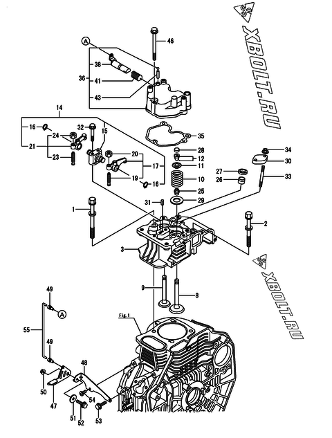  Головка блока цилиндров (ГБЦ) двигателя Yanmar L70N6-GYCS2