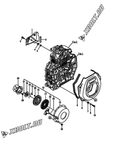  Двигатель Yanmar L70N6-GYCS2, узел -  Пусковое устройство 
