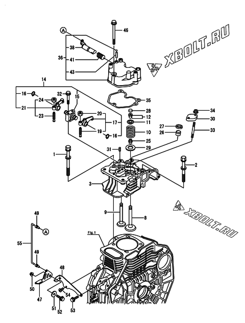  Головка блока цилиндров (ГБЦ) двигателя Yanmar L70N6-PYT2