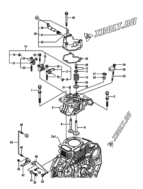  Головка блока цилиндров (ГБЦ) двигателя Yanmar L70N6-PY2