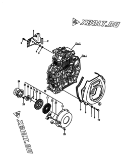  Двигатель Yanmar L70N6-PYST2, узел -  Пусковое устройство 