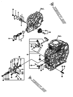  Двигатель Yanmar L70N6-PEYST2, узел -  Масляный насос 
