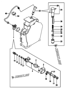  Двигатель Yanmar L100N5EA1C1EAAP, узел -  Топливный насос высокого давления (ТНВД) и форсунка 