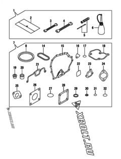 Инструменты и комплект прокладок