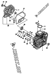  Двигатель Yanmar L70N6CA8T1CACR, узел -  Блок цилиндров 