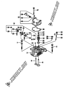  Двигатель Yanmar L70N6CA8T1CACR, узел -  Головка блока цилиндров (ГБЦ) 