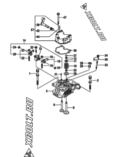  Двигатель Yanmar L70N6CA8T1AACR, узел -  Головка блока цилиндров (ГБЦ) 