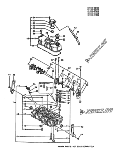  Двигатель Yanmar 3TN84E-FLA, узел -  Головка блока цилиндров (ГБЦ) 