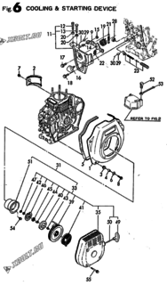  Двигатель Yanmar L48AE-SEFU, узел -  Пусковое устройство 