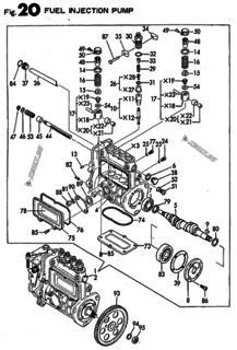  Двигатель Yanmar 4JH2LHTE-K, узел -  Топливный насос высокого давления (ТНВД) 