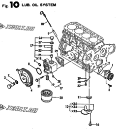  Двигатель Yanmar 4TN84TE-MD, узел -  Система смазки 