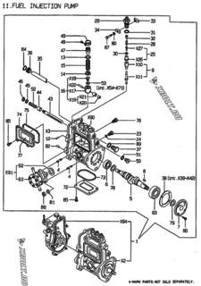  Двигатель Yanmar 3TNE78A-ADCL, узел -  Топливный насос высокого давления (ТНВД) 