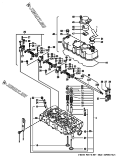  Двигатель Yanmar 3TNE84C-EKG, узел -  Головка блока цилиндров (ГБЦ) 