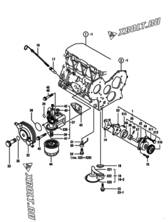  Двигатель Yanmar 4TNE84T-EHP, узел -  Система смазки 