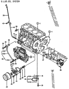  Двигатель Yanmar 4TNE84-DS, узел -  Система смазки 