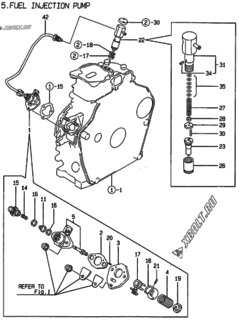  Двигатель Yanmar L48AE-DEGMA, узел -  Топливный насос высокого давления (ТНВД) 