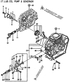  Двигатель Yanmar L100AE-DEIC, узел -  Масляный насос 
