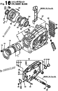  Двигатель Yanmar NFAD7-LIKFW, узел -  Блок цилиндров 