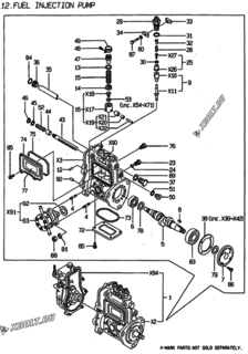  Двигатель Yanmar 3TNE88-PG, узел -  Топливный насос высокого давления (ТНВД) 