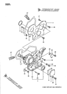  Двигатель Yanmar 4TNE88-PG, узел -  Корпус редуктора 