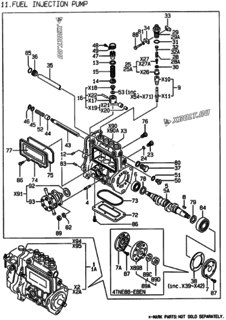  Двигатель Yanmar 4TNE88-EBEN, узел -  Топливный насос высокого давления (ТНВД) 