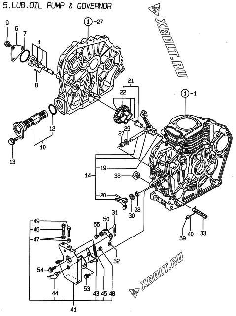  Масляный насос двигателя Yanmar L48AE-DITYC