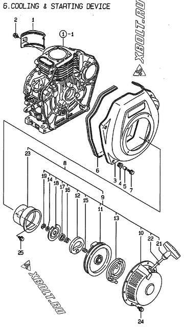  Пусковое устройство двигателя Yanmar L48AE-DITYC
