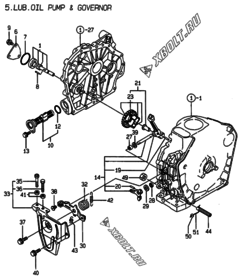  Двигатель Yanmar L40AE-DRBO, узел -  Масляный насос 