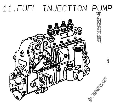  Топливный насос высокого давления (ТНВД) двигателя Yanmar 4TNE98-AD
