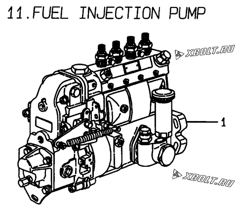  Топливный насос высокого давления (ТНВД) двигателя Yanmar 4TNE94-DBW
