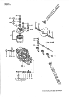 Двигатель Yanmar 3TNE78A-MG, узел -  Топливный фильтр 