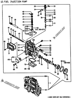  Двигатель Yanmar 3TNE88MC-EK, узел -  Топливный насос высокого давления (ТНВД) 