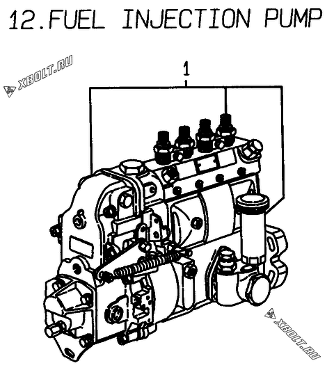  Топливный насос высокого давления (ТНВД) двигателя Yanmar 4TNE106-AMM