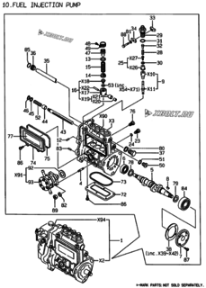  Двигатель Yanmar 4TNE84-BME, узел -  Топливный насос высокого давления (ТНВД) 
