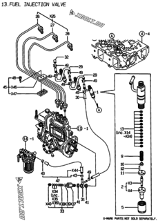  Двигатель Yanmar 3TNE88-ENSR, узел -  Форсунка 