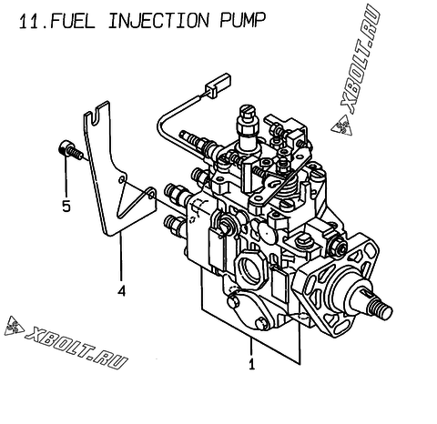  Топливный насос высокого давления (ТНВД) двигателя Yanmar 4TNE94-PD