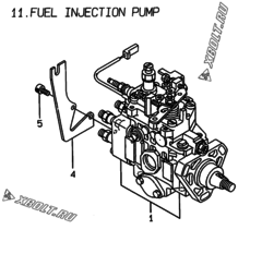  Двигатель Yanmar 4TNE94-PD, узел -  Топливный насос высокого давления (ТНВД) 