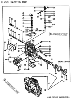  Двигатель Yanmar 3TNE78A-BME, узел -  Топливный насос высокого давления (ТНВД) 