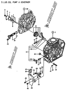  Двигатель Yanmar L48EE-DRM, узел -  Масляный насос 