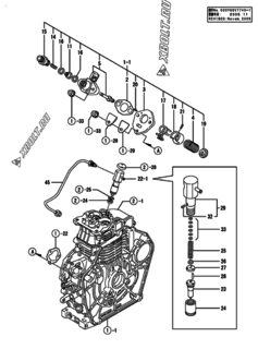  Двигатель Yanmar L48EE-DWKPA1, узел -  Топливный насос высокого давления (ТНВД) 