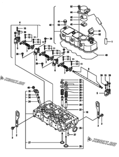  Двигатель Yanmar 3TNE88-ECR, узел -  Головка блока цилиндров (ГБЦ) 